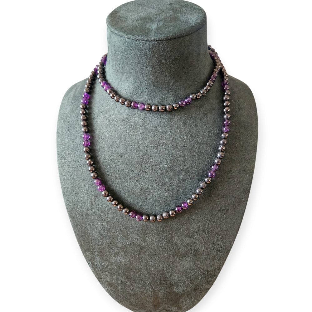 Shungite and Amethyst Necklace